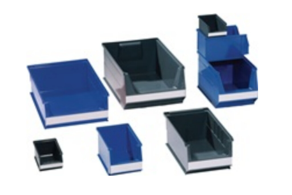Magazijnbakken blauw voor CA.0,8L L160/140xB100xH75mm
