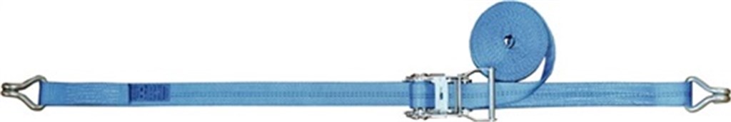 PROMAT Sjorband DIN EN 12195-2 met ratel + punthaak lengte 4 m breedte 25 mm LC omdr. 800 daN