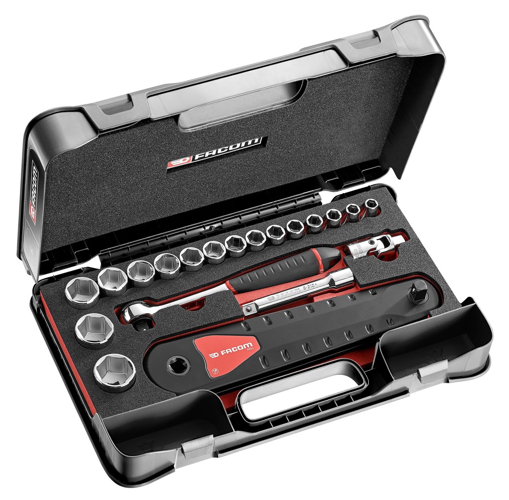 AXS.LJ1 Facom set verlengstuk en dopsleutels 6-kant, 1/2" 20 delig