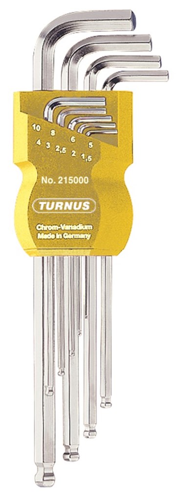 Kogelkop-stiftsleutels, lang in TURNUS houder 215-003