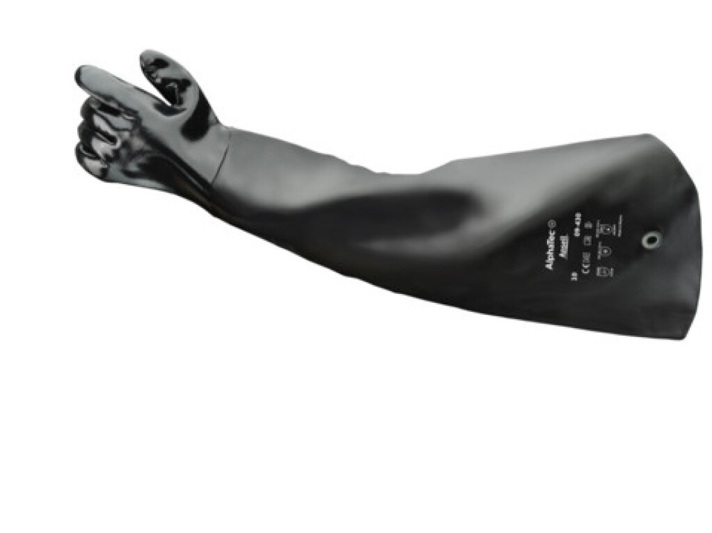 09-430 mt.10 AlphaTec Ansell Handschoenen zwart mt.10 Topklasse neopreen biedt uitstekend bescherming tegen een hele reeks chemicaliën.
