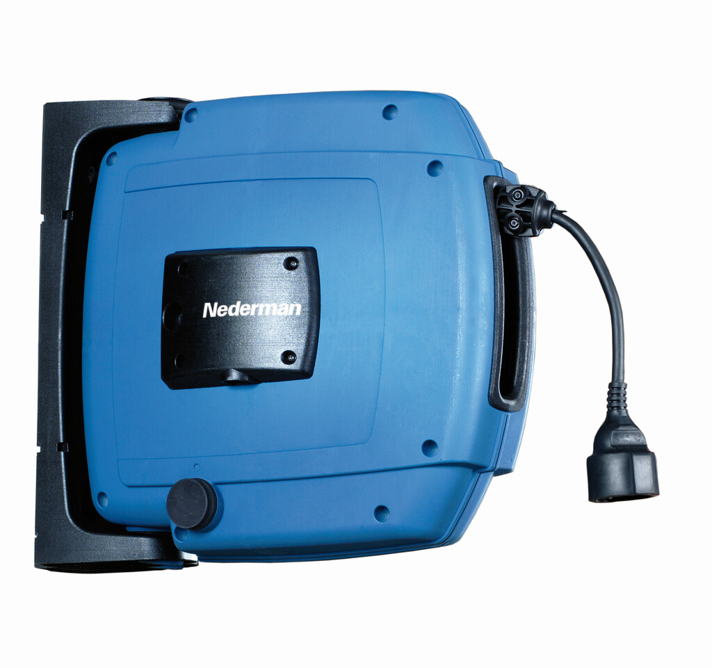 30700420 Nederman Kabelhaspel C20 voorzien van 12mtr 3x1.5mm² (incl. contrastekker)