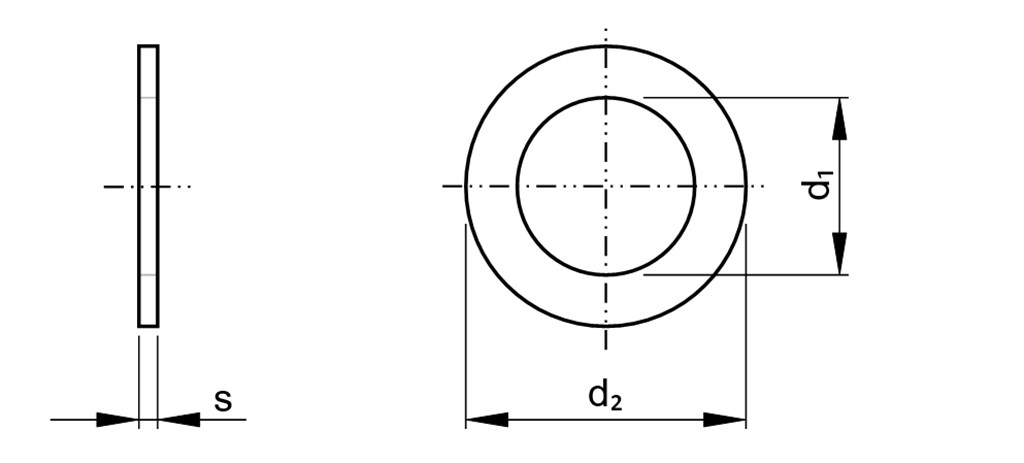 DIN1441 60mm Staal Vlakke sluitring voor gaffelpennen