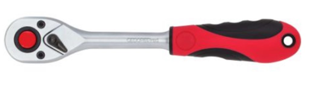 Omschakelbare ratel met 2C-greep 3/8'' Gebogen L. 210mm arbeidsh. 5graden 