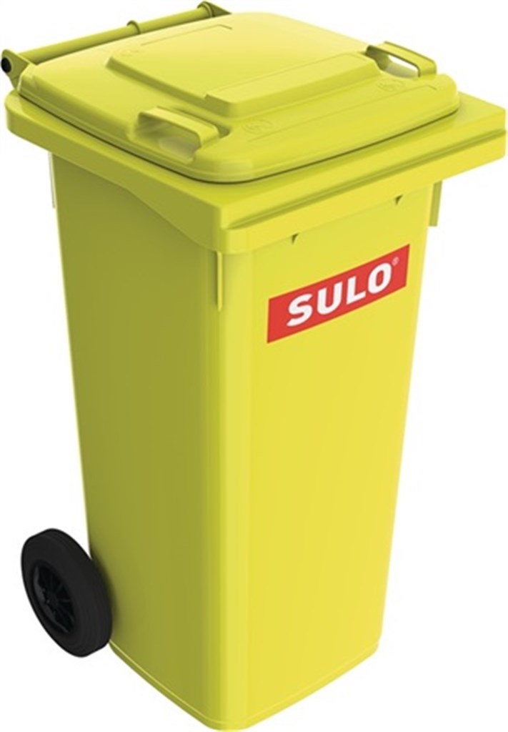 Vuilcontainer 120 l HDPE geel verrijdbaar, conform EN 840 SULO