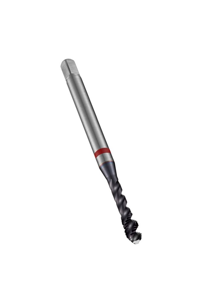 E261M6 Dormer DIN371 HSS-E PM Shark roodring machinetap M6 6HX Spiraalhoek 45° TiAlN gecoat 2,5xD voor blinde gaten