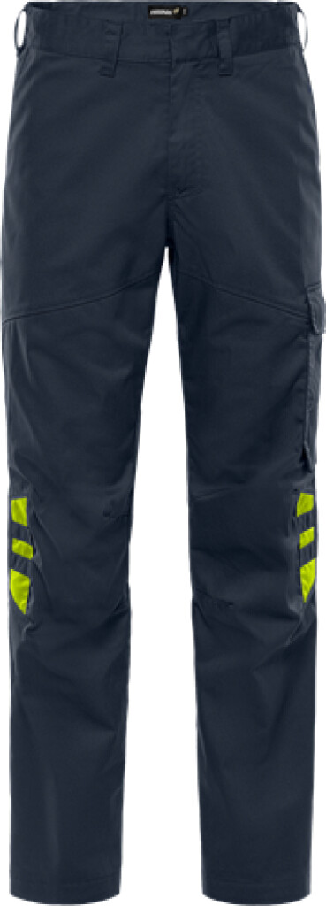 2930 GWM 557 D116 FRISTADS Forsbo Broek stretch (301026) mt.D116 Donker Marineblauw/Hi-Vis Geel
