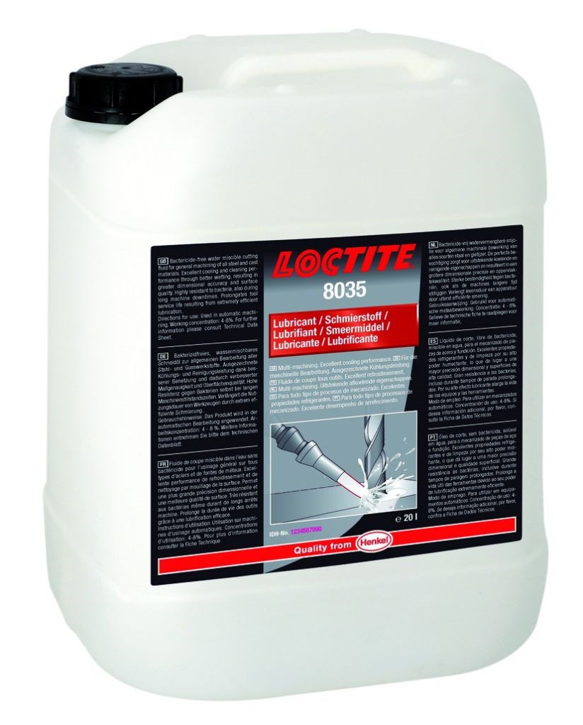 LB 8035 Loctite Koelsmeermiddel , Water-miscible bactericide-free cutting fluid (vh Loctite 8035), 20ltr.