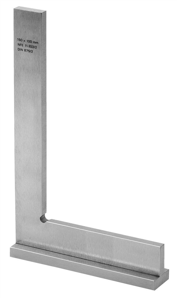 DELA.1257.02 Facom normale winkelhaak 90° met aanslag, klasse ii, 100x70mm