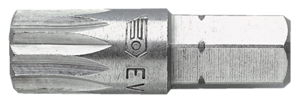 EV.108 Facom schroefbit 1/4" 6-kant voor meervoudig vertand xzn profiel m8x25mm (serie 1)