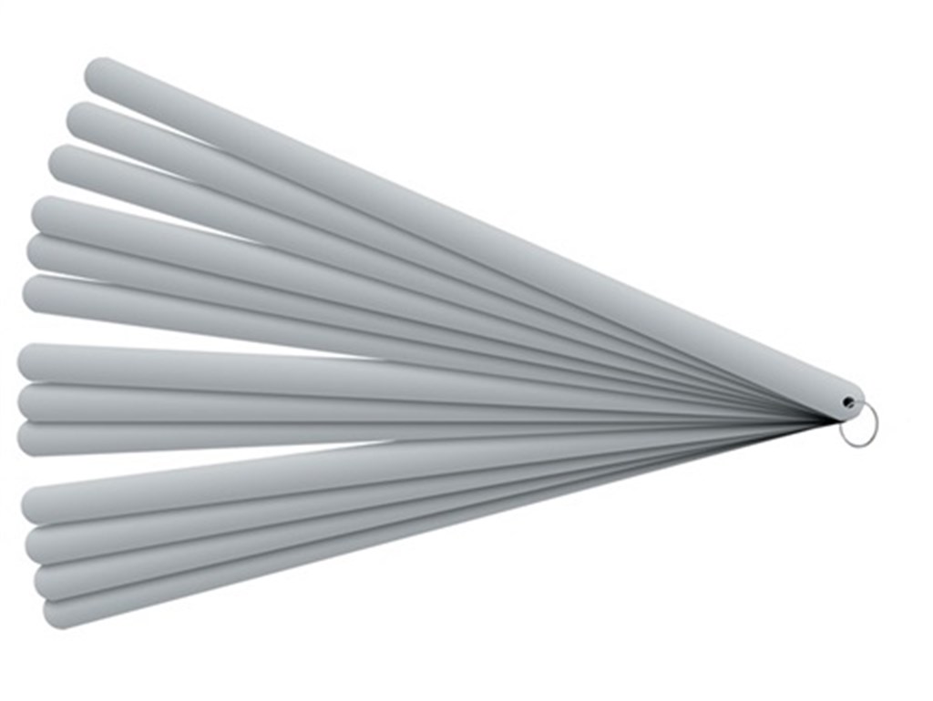 PROMAT Voelermaat bladsterkte 0,05-1,0 mm staal lengte 200 mm aantal bladen 20 st.