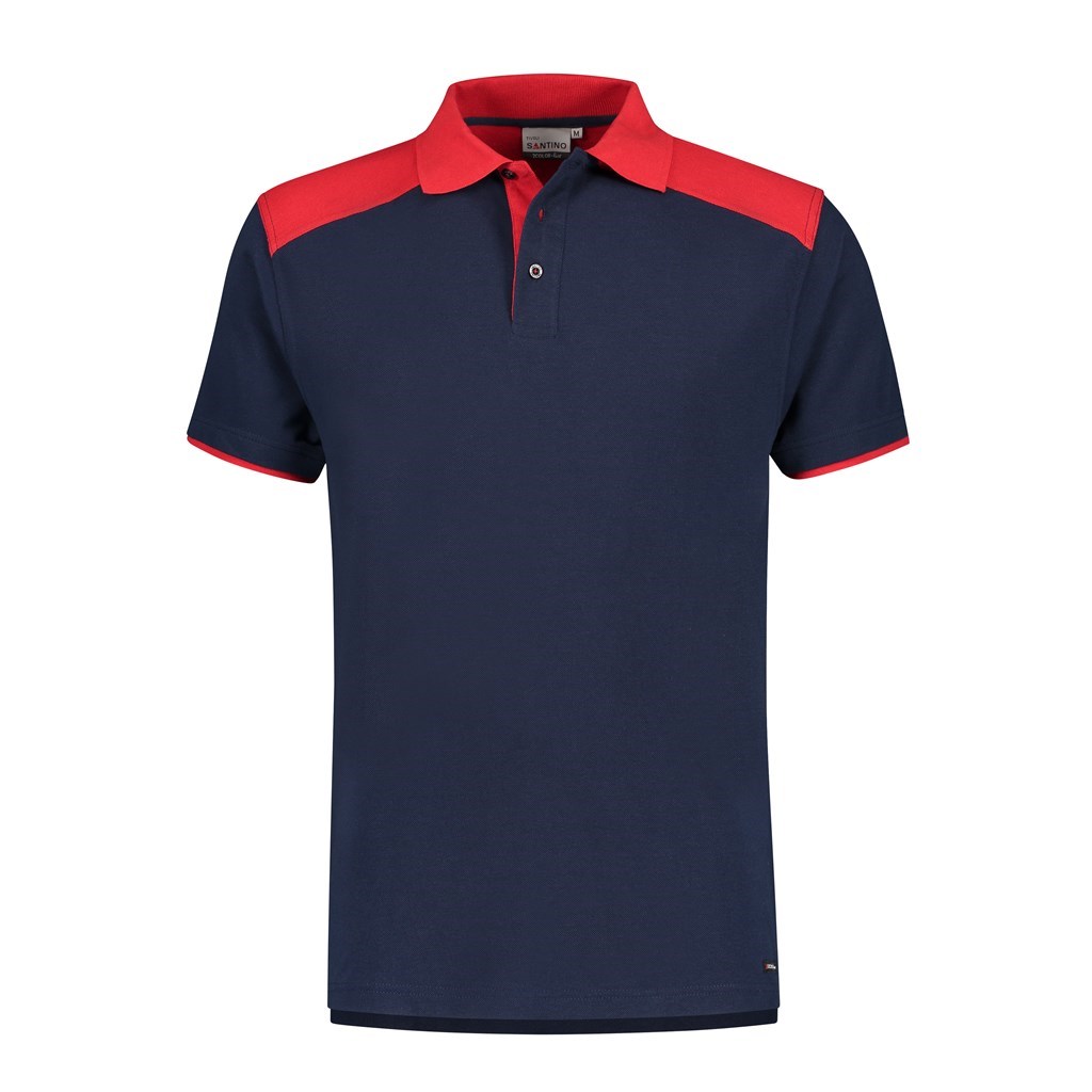 Tivoli 3XL SANTINO 2 Color-Line Poloshirt Real Navy / Red mt.3XL (Unisex, Regular Fit)