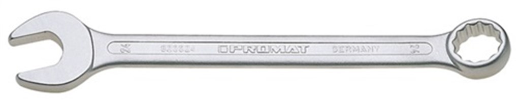 PROMAT Ring-steeksleutel SW 27 mm lengte 386 mm vorm A extra lang chroom-vanadiumstaal