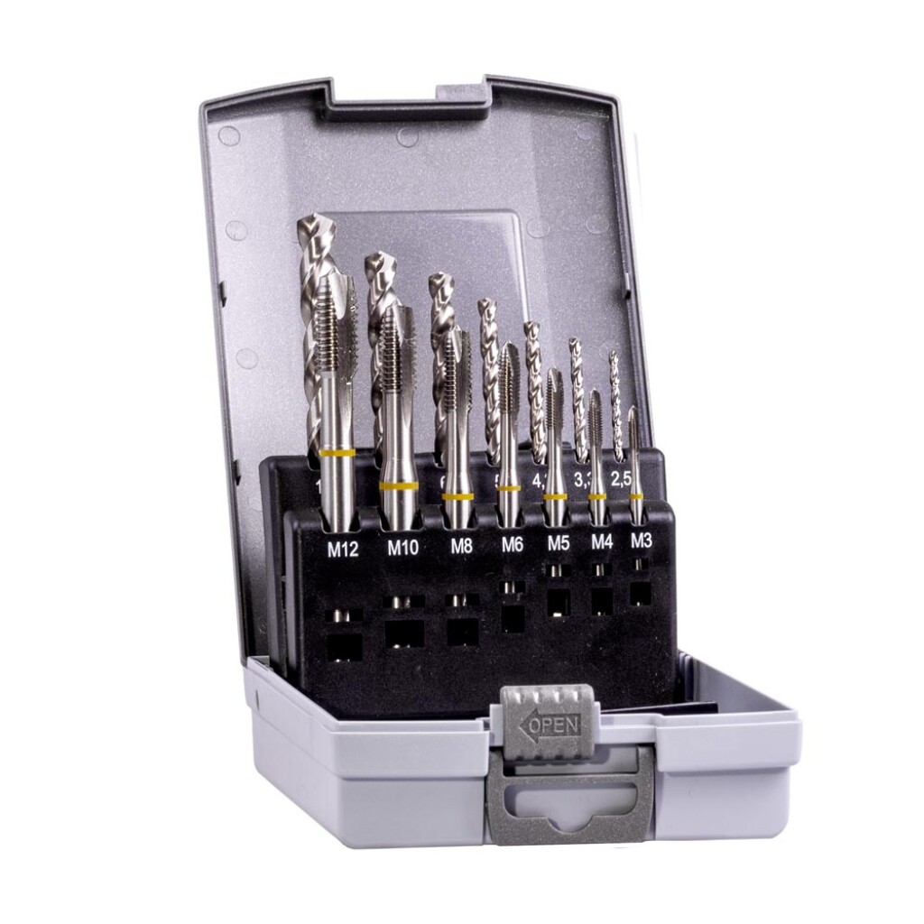 IPT300.C001 IP-V HSS-Co Tap-Borencassette M3-M12 + boor 2,5/3,3/4,2/5,0/6,8/8,5/10,2mm in kunststof cassette (14-dlg)