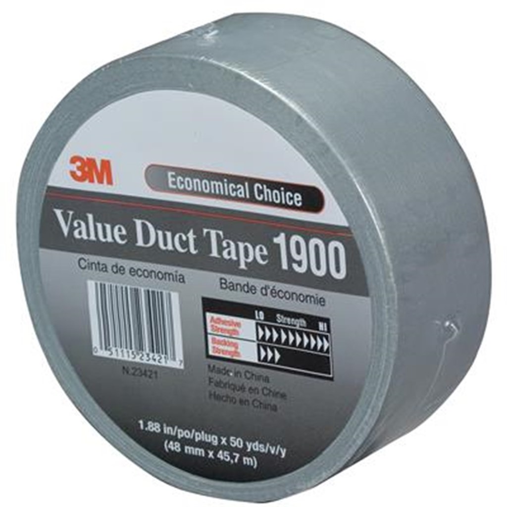 Economy duct tape 1900 (zilver) 50 mm x 50 m