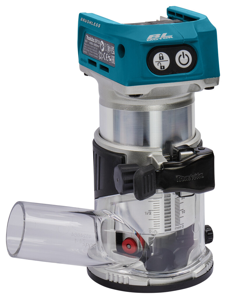 DRT50Z Makita 18V Kantenfrees Zonder accu's en lader, in doos