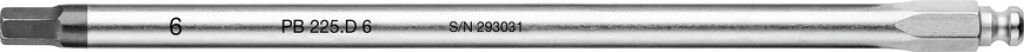 PB 225.D 6 PB SWISS TOOLS Wisselkling zeskant 6,0x180mm oor omklaphecht PB 225 A, DigiTorque en MecaTorque krukhechten