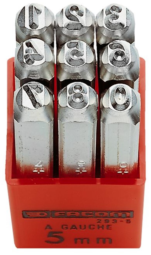 293A.8 Facom set van 9 slagcijfers 8mm