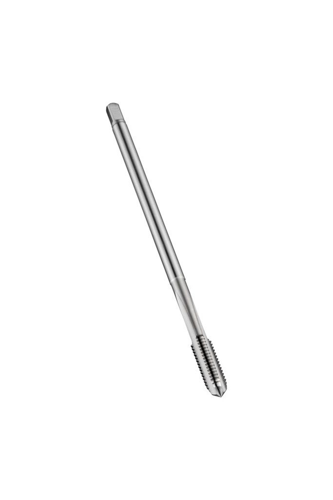 E600M6NO3 Dormer ISO2283 HSS-E PM Lange machinetap M6 6H met rechte spaangroeven 1,5xD ongecoat, korte aansnijding (NO3) voor blinde gaten