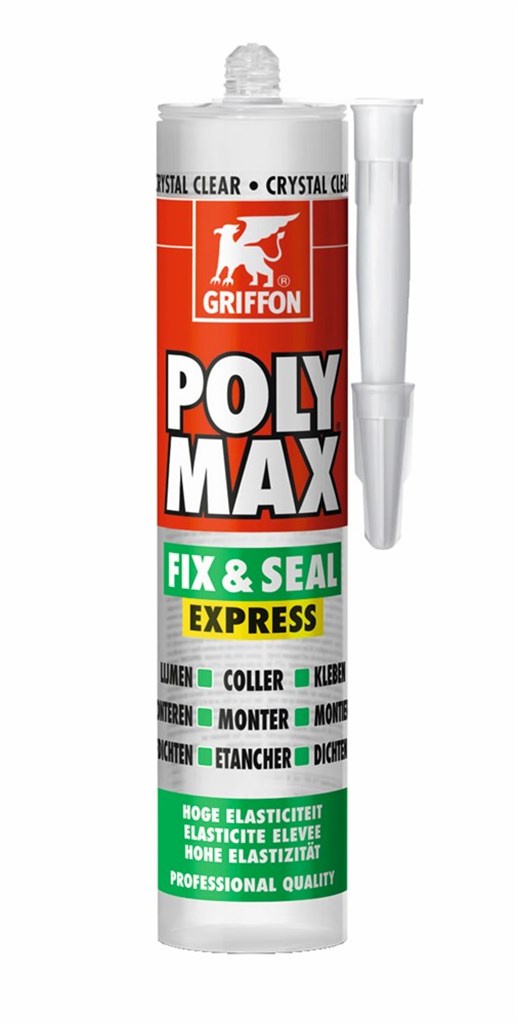 Griffon Poly Max® Fix & Seal Express Crystal Clear Koker 300 g