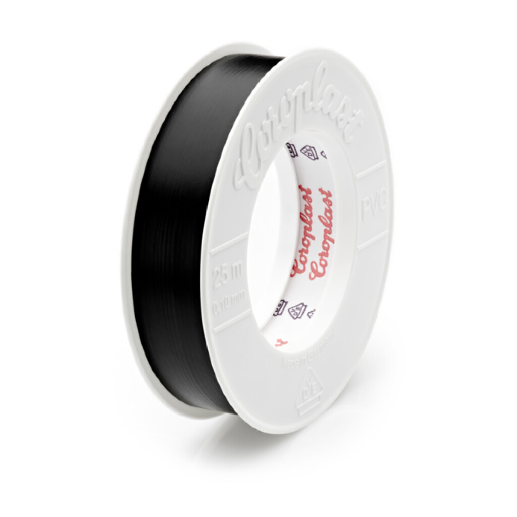 302-19X25 zwart Coroplast PVC Isolatietape zwart ouderdoms- en weerbestendig breedte 19mm lengte 25mtr