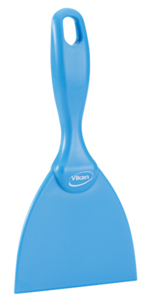 40613 Vikan Hygiene handschraper, blauw, recht, 102mm