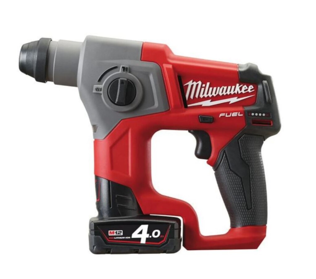M12 CH-402C Milwaukee M12 FUEL™ SDS-plus compactboorhamer 4,0 Ah accu (2 st) en lader