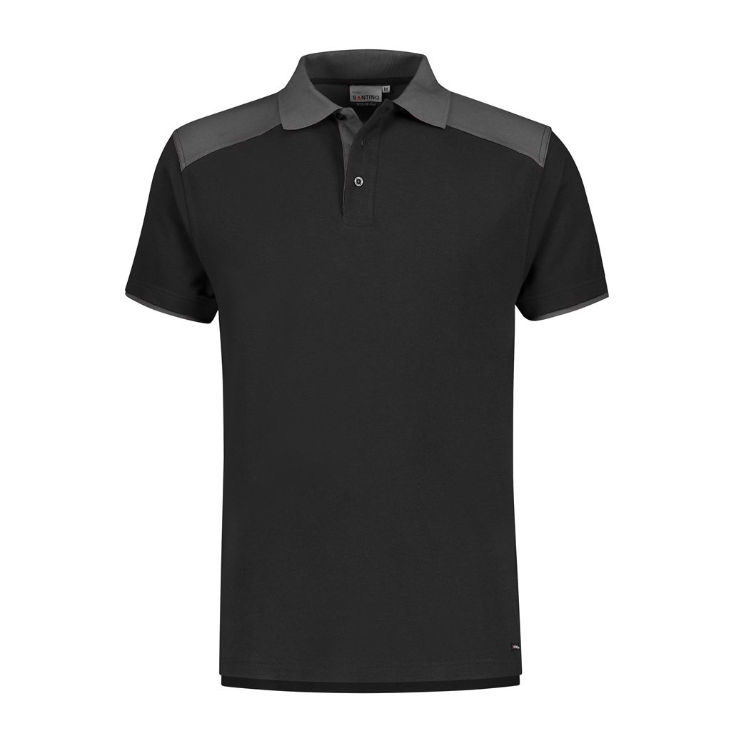 Tivoli XXL SANTINO 2 Color-Line Poloshirt Black / Graphite mt.XXL (Unisex, Regular Fit)