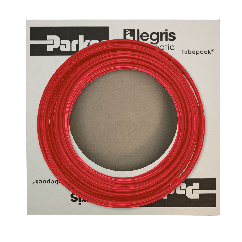 1025P10 03 Legris Polyamide (PA) leiding rood 10mm x 8mm doos a 25mtr