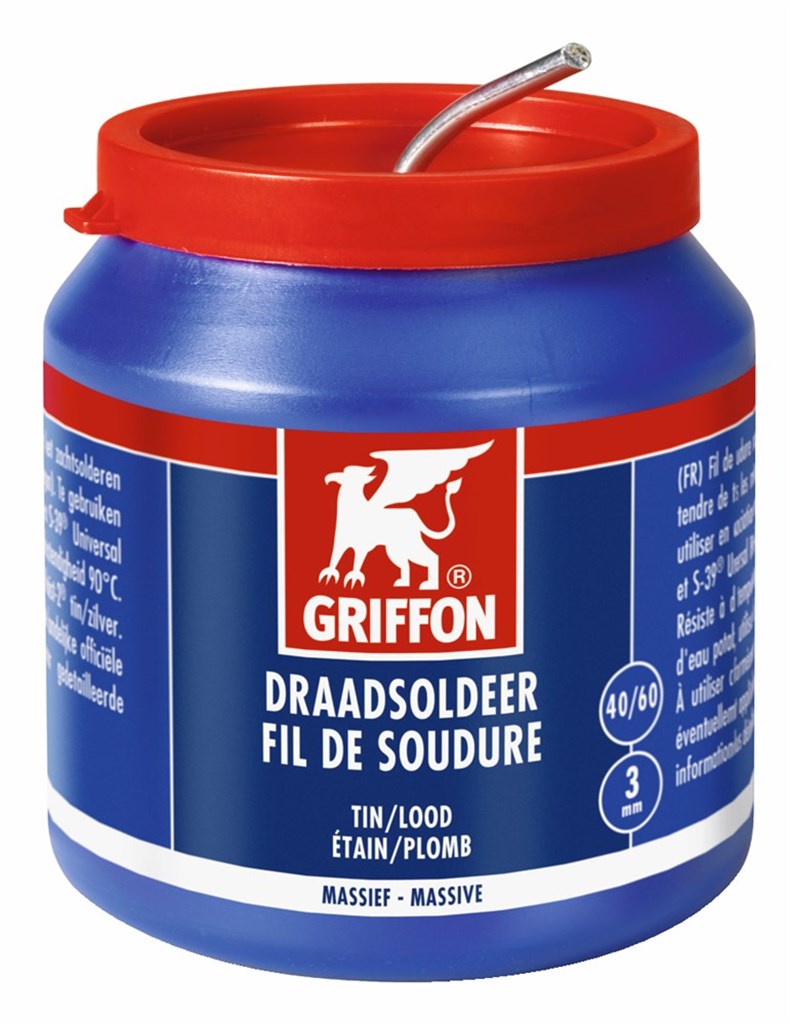 Griffon Draadsoldeer Tin/Lood 40/60 Massief Ø 3.0 mm Pot 500 g