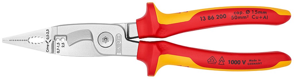 13 86 200 Knipex Elektro installatietang 200 mm