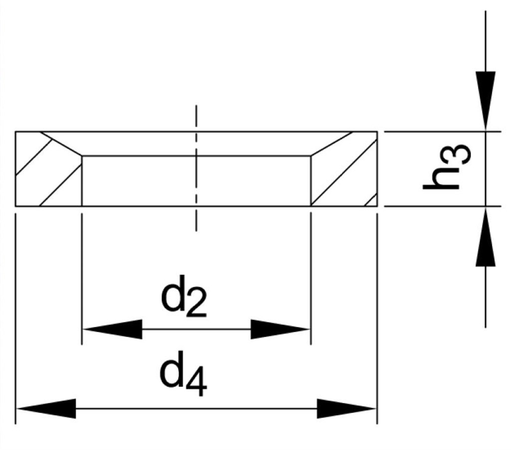 DIN6319D M10 RVS A2 Verzonken sluitring