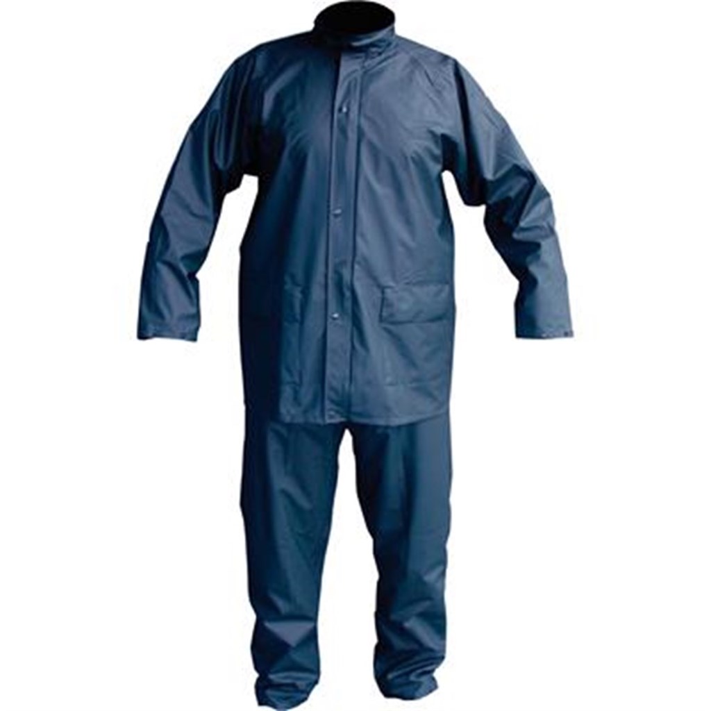 Oxxa Essential PU regenpak broek+jas marineblauw, maat L