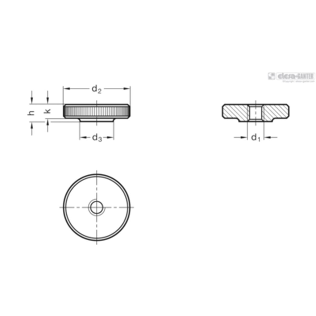 DIN 467-M6-NI Elesa Kartelmoer