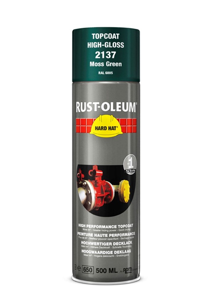 2137 Rust-Oleum Hard Hat deklaag mosgroen (RAL6005) Spuitbus 500ml