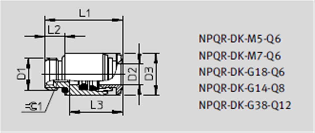 NPQR-DK-G18-Q6 Festo 8085662 Insteekschroefkoppeling