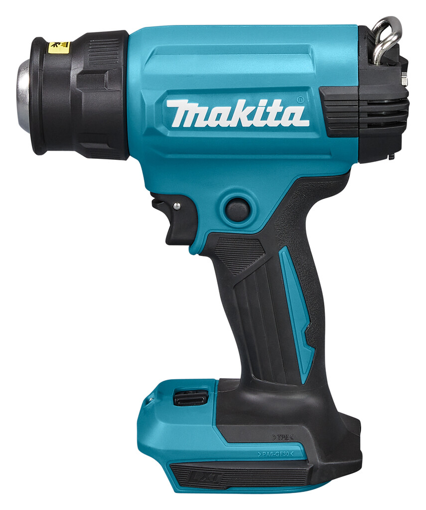 DHG181ZK Makita 18V Heteluchtpistool Zonder accu`s en lader, in kunststof koffer met diverse opzetstukken