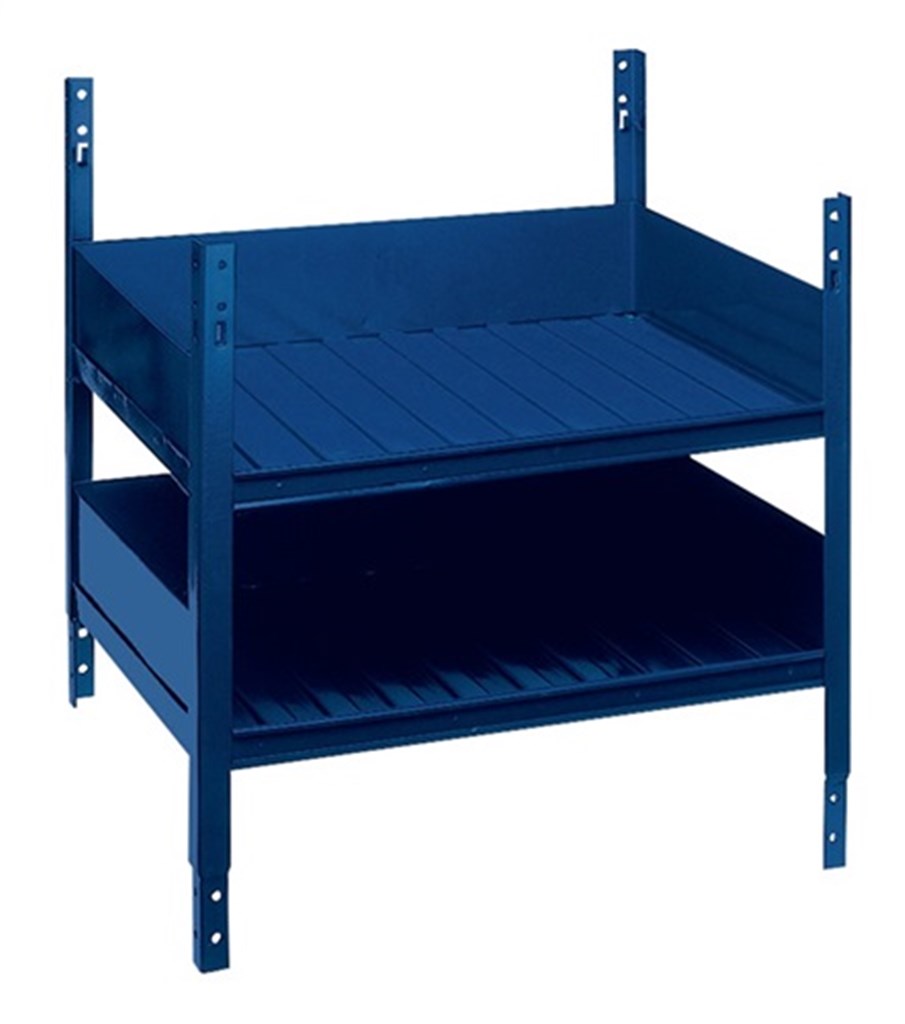 Stellingelement 40 blauw RAL5022 stellingvak m d legplank hoogte 520 x breedte 540 x diepte 390 mm