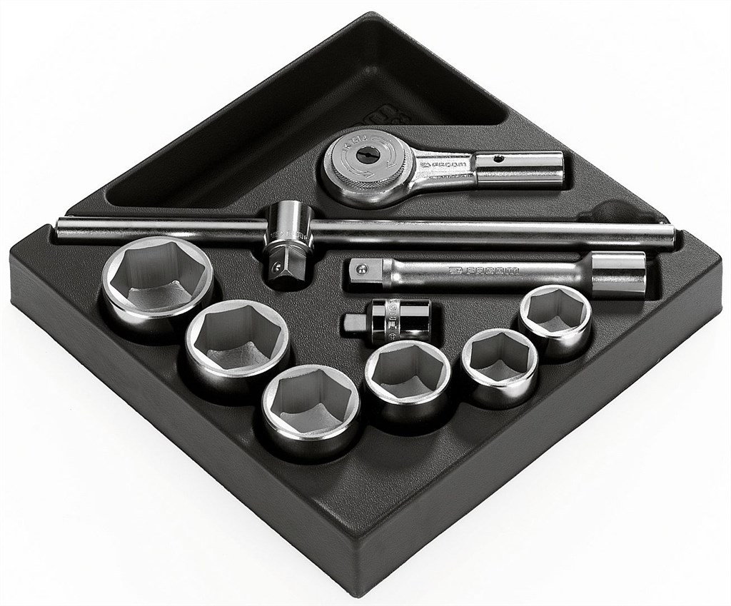 MOD.K1 Facom module met doppen en accessoires 3/4" 6-kant van 34 tot 55mm