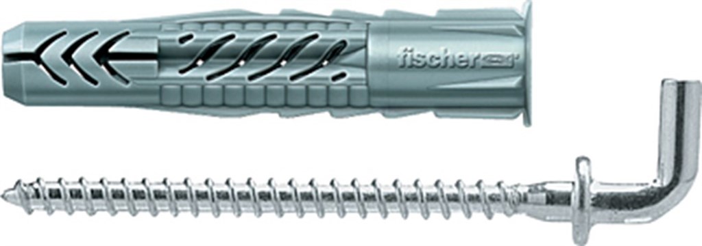 UX 6x35 WH fischer Universeelplug met kraag en winkelhaak