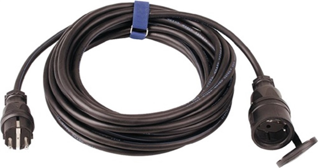 Geaard verlengsnoer  25 m H07RN-F 3 x 1,5 mm² 16 A 250 V zwart IP44