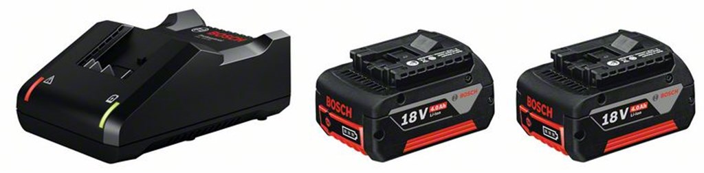 1600A019S0 Bosch Click & Go 2x GBA 18V 4.0Ah + GAL 18V-40 Starterset