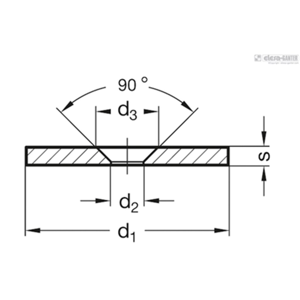 GN 70-27-A-ST Ganter Tegenplaat voor magneet