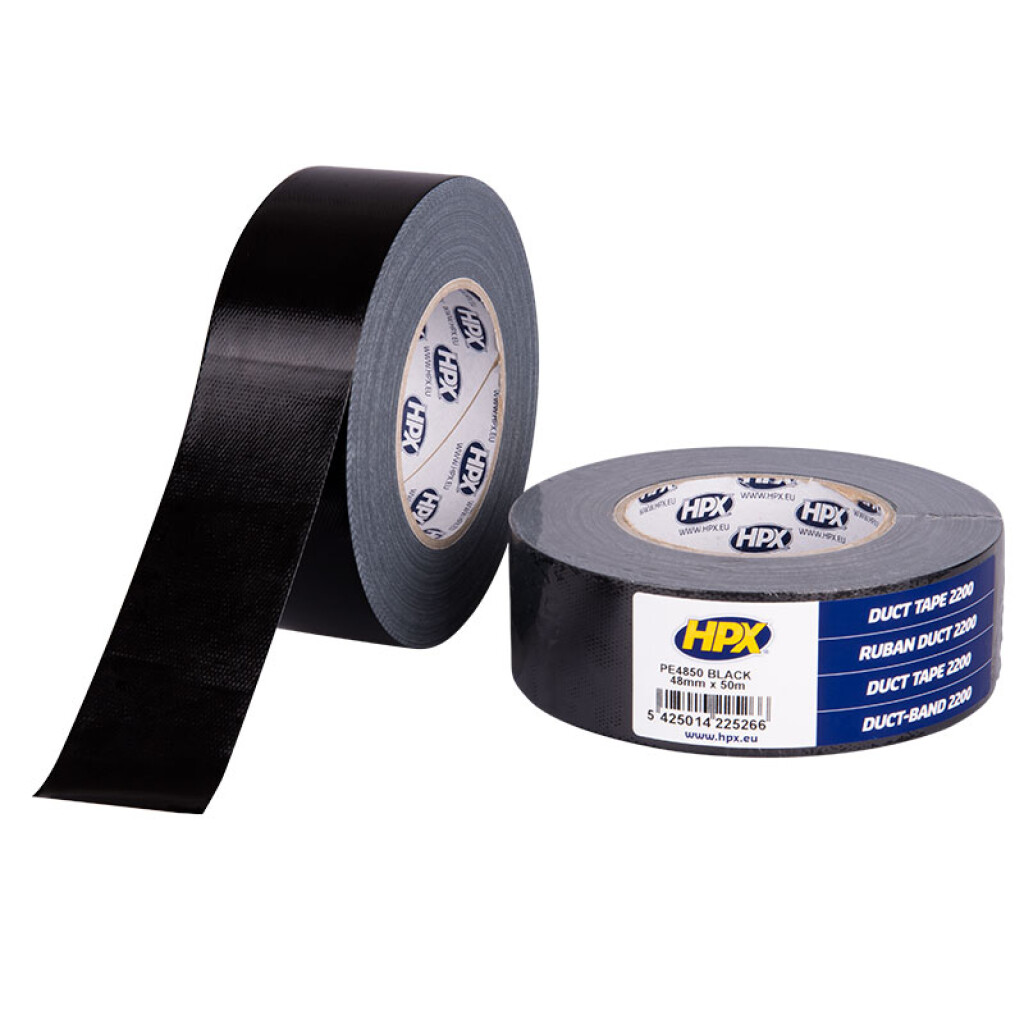 PE4850 HPX 2200 Duct tape 2200 zwart 48mmx50m