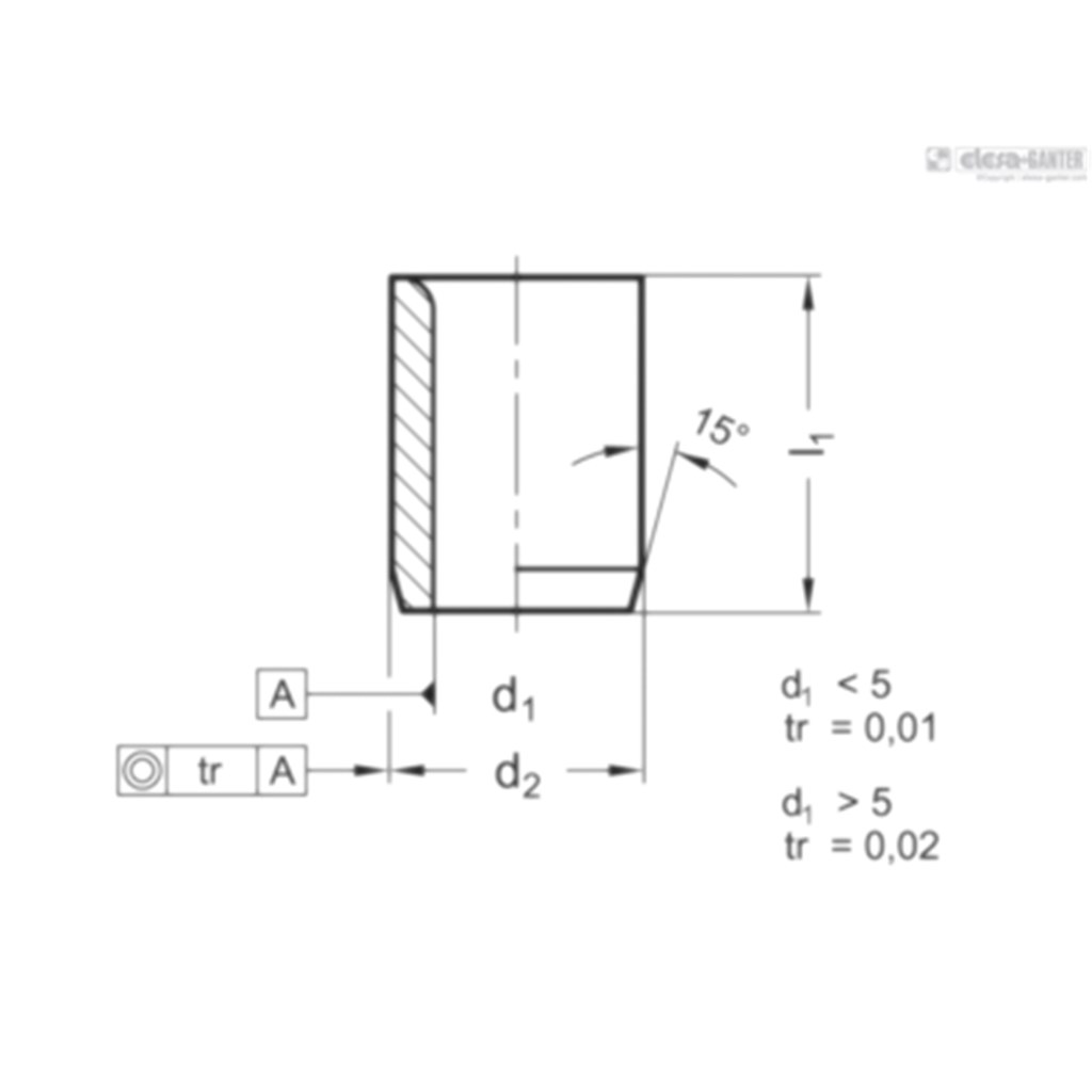 DIN 179-B20-45-A Elesa Positioneerbus DIN 179-B20-45-A Elesa Positioneerbus