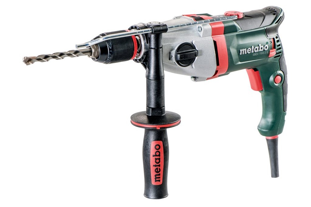 SBEV 1100-2 S  Metabo Klopboormachine + Snelspanboorhouder Futuro Plus S1 + asvergrendeling