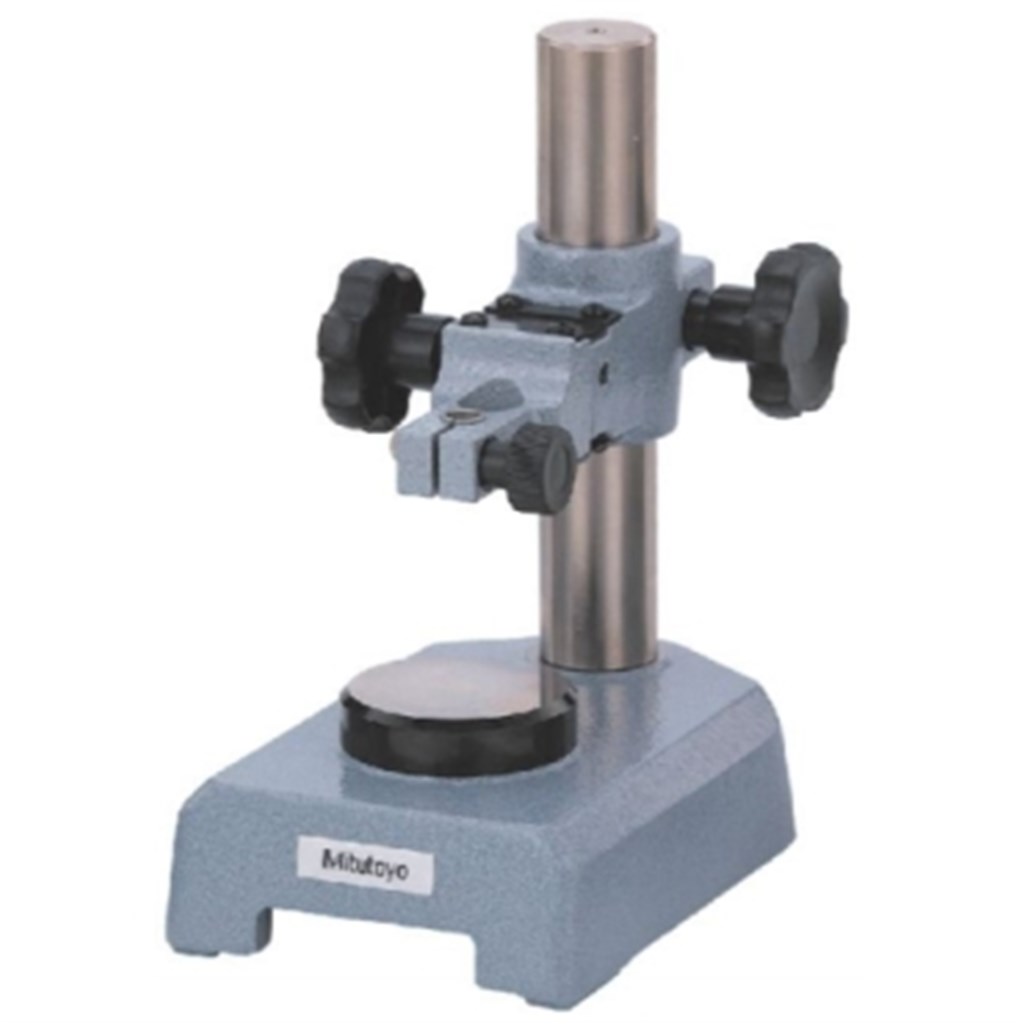 7002-10 Mitutoyo Meetklokstatief met gehard stalen vlak aambeeld rond 58mm maximale meethoogte 95mm