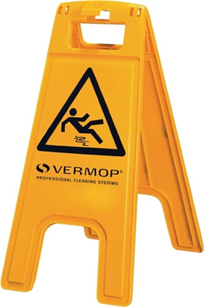 Waarschuwingsbord let op slipgevaar geel / zwart