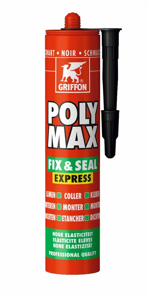 Griffon Poly Max® Fix & Seal Express Zwart Koker 425 g