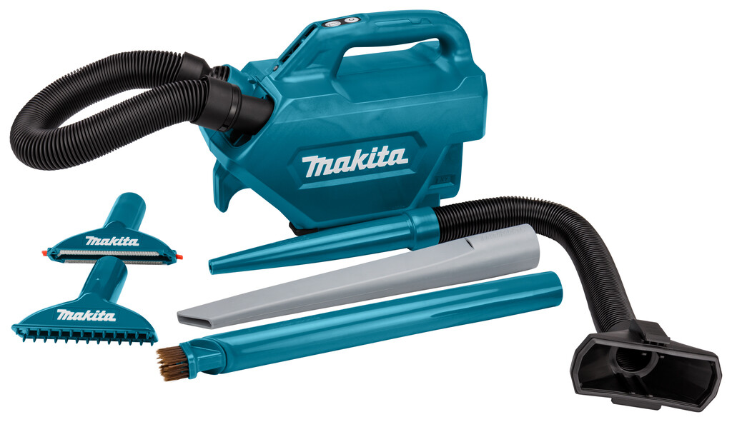 DCL184Z Makita 18V Auto Stofzuiger Zonder accu's en lader, in doos. Inclusief 5 blaas- en zuigmonden